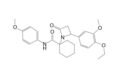 cyclohexanecarboxamide, 1-[2-(4-ethoxy-3-methoxyphenyl)-4-oxo-1-azetidinyl]-N-(4-methoxyphenyl)-