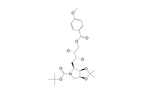 N-(TERT.-BUTOXYCARBONYL)-1,4,5-TRIDEOXY-1,4-IMINO-2,3-O-ISOPROPYLIDENE-8-O-(PARA-METHOXYBENZOYL)-D-THREO-L-LYXO-OCTITOL
