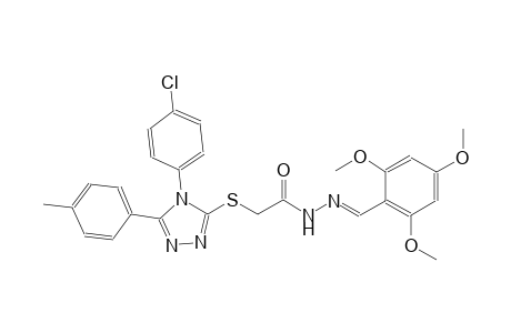 2-{[4-(4-chlorophenyl)-5-(4-methylphenyl)-4H-1,2,4-triazol-3-yl]sulfanyl}-N'-[(E)-(2,4,6-trimethoxyphenyl)methylidene]acetohydrazide
