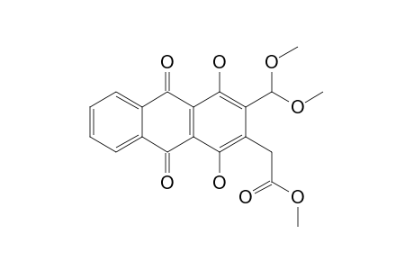 METHYL-2-(1,4-DIHYDROXY-3-DIMETHOXYMETHYL-9,10-DIOXO-9,10-DIHYDRO-ANTHRACEN-2-YL)-ACETATE