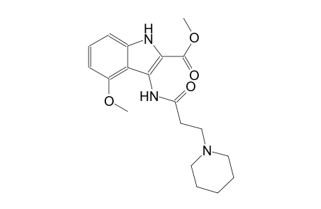 methyl 4-methoxy-3-{[3-(1-piperidinyl)propanoyl]amino}-1H-indole-2-carboxylate