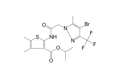 isopropyl 2-({[4-bromo-5-methyl-3-(trifluoromethyl)-1H-pyrazol-1-yl]acetyl}amino)-4,5-dimethyl-3-thiophenecarboxylate