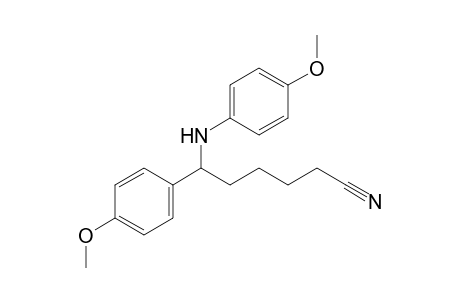 6-(4-methoxyanilino)-6-(4-methoxyphenyl)hexanenitrile