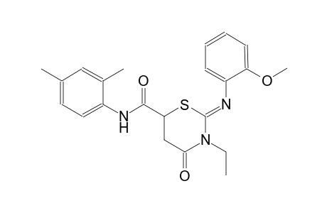 (2Z)-N-(2,4-dimethylphenyl)-3-ethyl-2-[(2-methoxyphenyl)imino]-4-oxotetrahydro-2H-1,3-thiazine-6-carboxamide