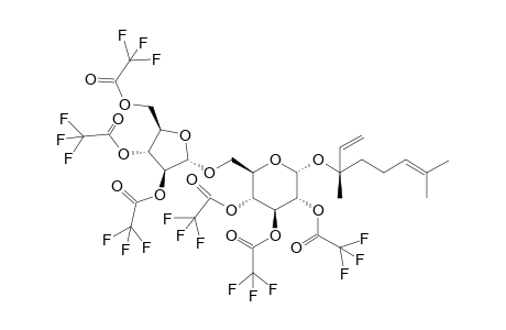 6-O-(.alpha.-L-arabinofuranosyl)-.beta.-[(S)-linalyl]-D-glucopyranoside-hexakis(trifluoroacetyl)