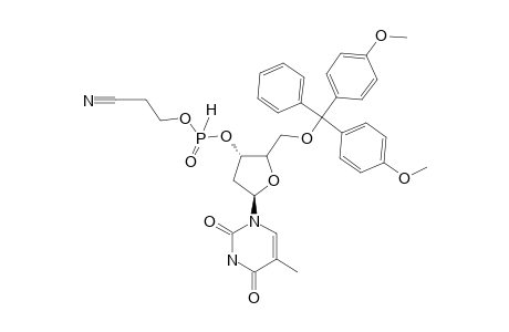5'-O-(P,P'-DIMETHOXYTRITYL)-THYMIDINE-3'-(2-CYANOETHYL)-H-PHOSPHONATE