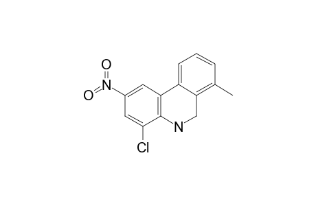4-CHLORO-7-METHYL-2-NITRO-5,6-DIHYDRO-PHENANTHRIDINE