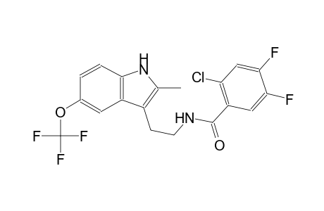 2-Chloranyl-4,5-bis(fluoranyl)-N-[2-[2-methyl-5-(trifluoromethyloxy)-1H-indol-3-yl]ethyl]benzamide