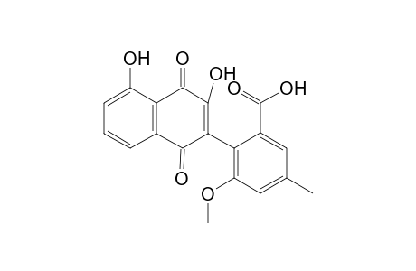 2-(3,5-dihydroxy-1,4-dioxo-1,4-dihydro-2-naphthalenyl)-3-methoxy-5-methylbenzoic acid