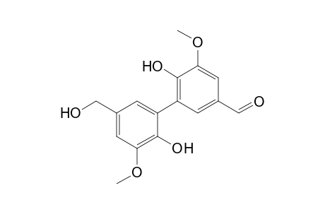 3-[5-(hydroxymethyl)-3-methoxy-2-oxidanyl-phenyl]-5-methoxy-4-oxidanyl-benzaldehyde
