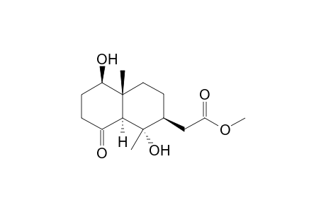 2-Naphthaleneacetic acid, decahydro-1,5-dihydroxy-.alpha.,4a-dimethyl-8-oxo-, methyl ester, [1.alpha.,2.beta.(R*),4a.beta.,5.beta.,8a.alpha.]-(.+-.)-