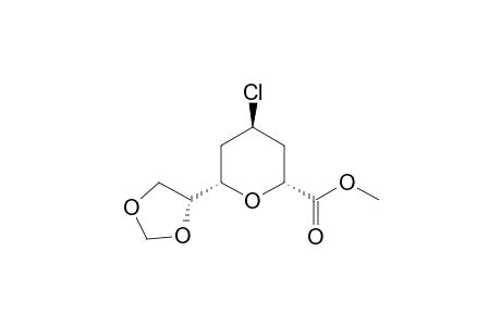 (1'R,2R,4R,6S)-2-Carbomethoxy-4-chloro-6-(1,2-O-methylene-1,2-dihydroxyethyl)terahydropyran