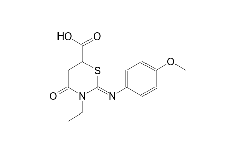 (2Z)-3-ethyl-2-[(4-methoxyphenyl)imino]-4-oxotetrahydro-2H-1,3-thiazine-6-carboxylic acid