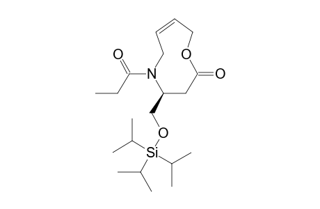 (3S,6Z)-4-Ethylcarbonyl-3-triisopropylsiloxymethyl-4-azaoct-6-en-8-olide