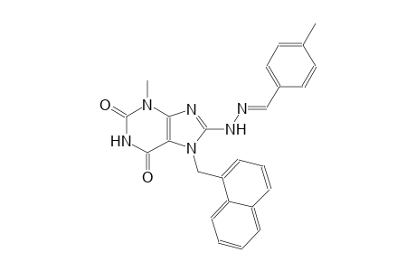 4-methylbenzaldehyde [3-methyl-7-(1-naphthylmethyl)-2,6-dioxo-2,3,6,7-tetrahydro-1H-purin-8-yl]hydrazone