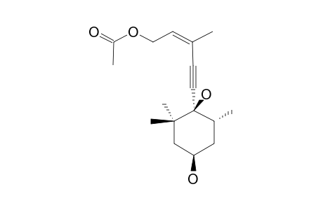 (-)-1(Z)-(1S,4R,6R)-1-(5-ACETOXY-3-METHYLPENT-3-EN-1-YNYL)-2,2,6-TRIMETHYLCYCLOHEXAN-1,4-DIOL