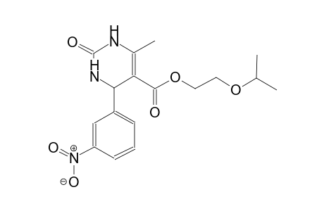 5-pyrimidinecarboxylic acid, 1,2,3,4-tetrahydro-6-methyl-4-(3-nitrophenyl)-2-oxo-, 2-(1-methylethoxy)ethyl ester