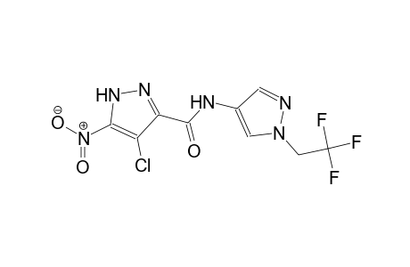 4-chloro-5-nitro-N-[1-(2,2,2-trifluoroethyl)-1H-pyrazol-4-yl]-1H-pyrazole-3-carboxamide