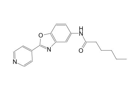 N-[2-(4-pyridinyl)-1,3-benzoxazol-5-yl]hexanamide