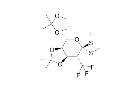 1,2-Dideoxy-3,4:6,7-di-O-isopropylidene-1,1-[bis(methylsulfanyl)]-2-C-(trifluoromethyl)-D-glycero-D-galacto-heptopyranose