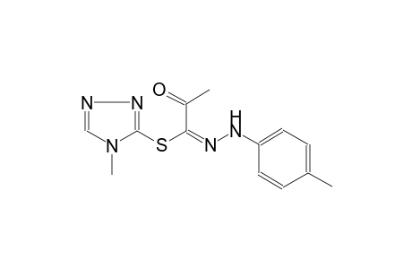 propanehydrazonothioic acid, N-(4-methylphenyl)-2-oxo-, 4-methyl-4H-1,2,4-triazol-3-yl ester, (1E)-