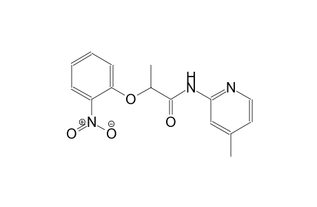 N-(4-methyl-2-pyridinyl)-2-(2-nitrophenoxy)propanamide