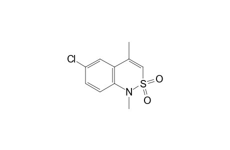 BENZOTHIAZINE, 1H-2,1-, 6-CHLORO- 1,4-DIMETHYL-, 2,2-DIOXIDE