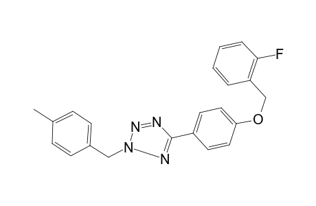 2H-Tetrazole, 5-[4-(2-fluorobenzyloxy)phenyl]-2-(4-methylbenzyl)-