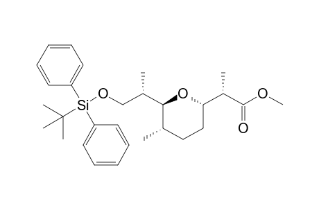 (2S)-2-[(2S,5S,6S)-6-[(1S)-2-[tert-butyl(diphenyl)silyl]oxy-1-methyl-ethyl]-5-methyl-tetrahydropyran-2-yl]propionic acid methyl ester
