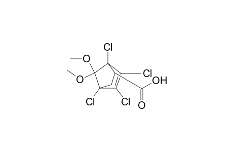 1,2,3,4-tetrachloro-7,7-dimethoxy-5-bicyclo[2.2.1]hept-2-enecarboxylic acid