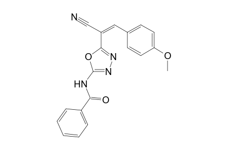 N-(5-(1-cyano-2-(4-methoxyphenyl)vinyl)-1,3,4-oxadiazol-2-yl)benzamide