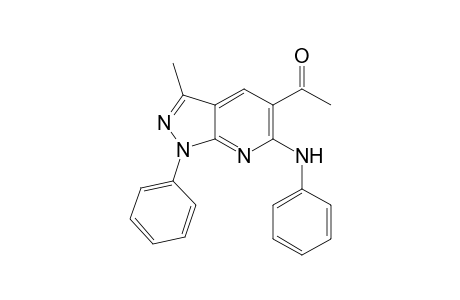 5-Acetyl-3-methyl-1-phenyl-6-(phenylamino)-1H-pyrazolo[3,4-b]pyridine