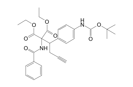 2-Benzamido-2-[1-[4-(tert-butoxycarbonylamino)phenyl]but-3-ynyl]malonic acid diethyl ester