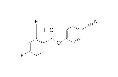 4-Fluoro-2-trifluoromethylbenzoic acid, 4-cyanophenyl ester