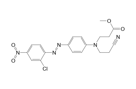 N-Cyanoethyl-N-(2-carbomethoxyethyl)-4-(2-chloro-4-nitrophenylazo)aniline