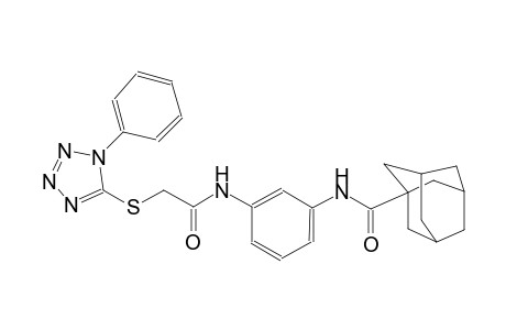 tricyclo[3.3.1.1~3,7~]decane-1-carboxamide, N-[3-[[2-[(1-phenyl-1H-tetrazol-5-yl)thio]acetyl]amino]phenyl]-