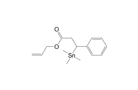 Benzenepropanoic acid, .beta.-(trimethylstannyl)-, 2-propenyl ester, (.+-.)-