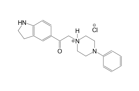 piperazinium, 1-[2-(2,3-dihydro-1H-indol-5-yl)-2-oxoethyl]-4-phenyl-, chloride