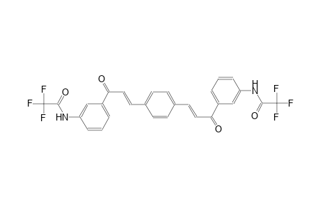 2,2,2-trifluoro-N-(3-{(2E)-3-[4-((1E)-3-oxo-3-{3-[(trifluoroacetyl)amino]phenyl}-1-propenyl)phenyl]-2-propenoyl}phenyl)acetamide