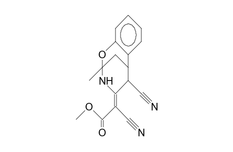 11-(1-Cyano-2-methoxy-2-oxo-ethylidene)-9-methyl-8-oxa-10-aza-tricyclo(7.3.1.0/2,7/)trideca-2,4,6-triene-12-carbonitrile