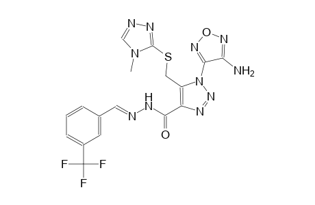 1-(4-amino-1,2,5-oxadiazol-3-yl)-5-{[(4-methyl-4H-1,2,4-triazol-3-yl)sulfanyl]methyl}-N'-{(E)-[3-(trifluoromethyl)phenyl]methylidene}-1H-1,2,3-triazole-4-carbohydrazide
