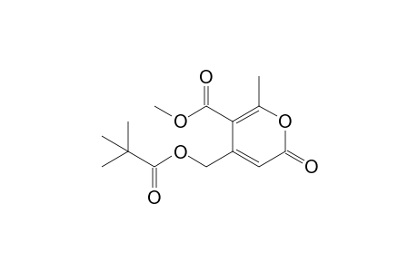 4-[(2,2-dimethyl-1-oxopropoxy)methyl]-2-methyl-6-oxo-3-pyrancarboxylic acid methyl ester
