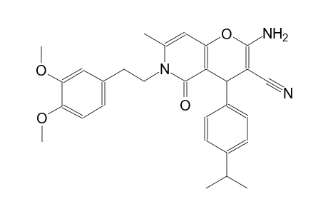 2-amino-6-[2-(3,4-dimethoxyphenyl)ethyl]-4-(4-isopropylphenyl)-7-methyl-5-oxo-5,6-dihydro-4H-pyrano[3,2-c]pyridine-3-carbonitrile