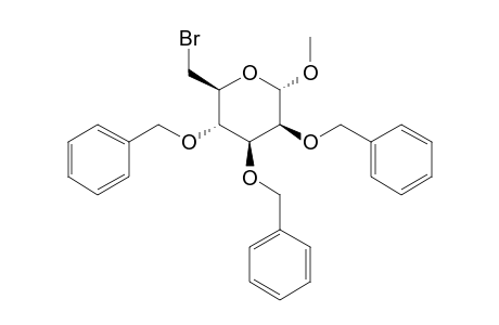 .alpha.-D-Mannopyranoside, methyl 6-bromo-6-deoxy-2,3,4-tris-O-(phenylmethyl)-
