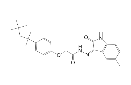 N'-[(3Z)-5-methyl-2-oxo-1,2-dihydro-3H-indol-3-ylidene]-2-[4-(1,1,3,3-tetramethylbutyl)phenoxy]acetohydrazide