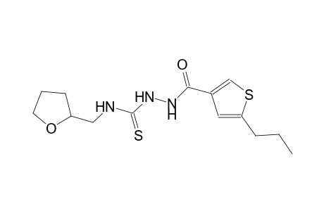 2-[(5-propyl-3-thienyl)carbonyl]-N-(tetrahydro-2-furanylmethyl)hydrazinecarbothioamide