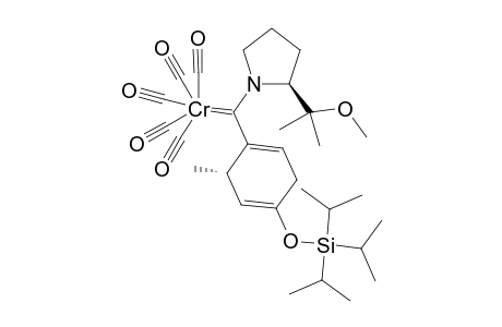 [4-(Triisopropylsilyloxy)-1-methylcyclohexa-1,4-dienyl](S)-dimethylmethoxymethylpyrrolidinecarbenepentacarbonylchromiumcomplex