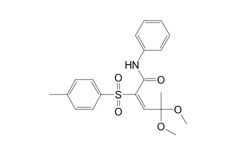 (E)-N-phenyl-4,4-dimethoxy-2-tosylpent-2-enamide