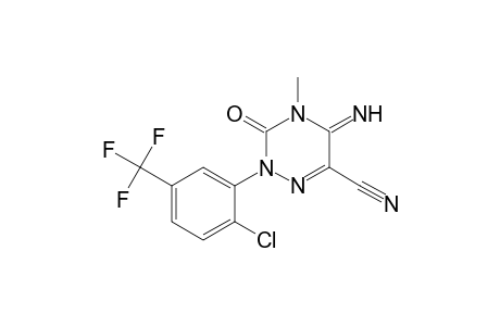 1,2,4-Triazine-6-carbonitrile, 2-[2-chloro-5-(trifluoromethyl)phenyl]-2,3,4,5-tetrahydro-5-imino-4-m ethyl-3-oxo-