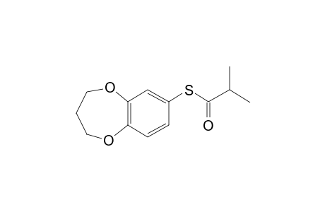 3,4-Dihydro-2H-1,5-benzodioxepine-7-thiol, S-(2-methylpropionyl)-